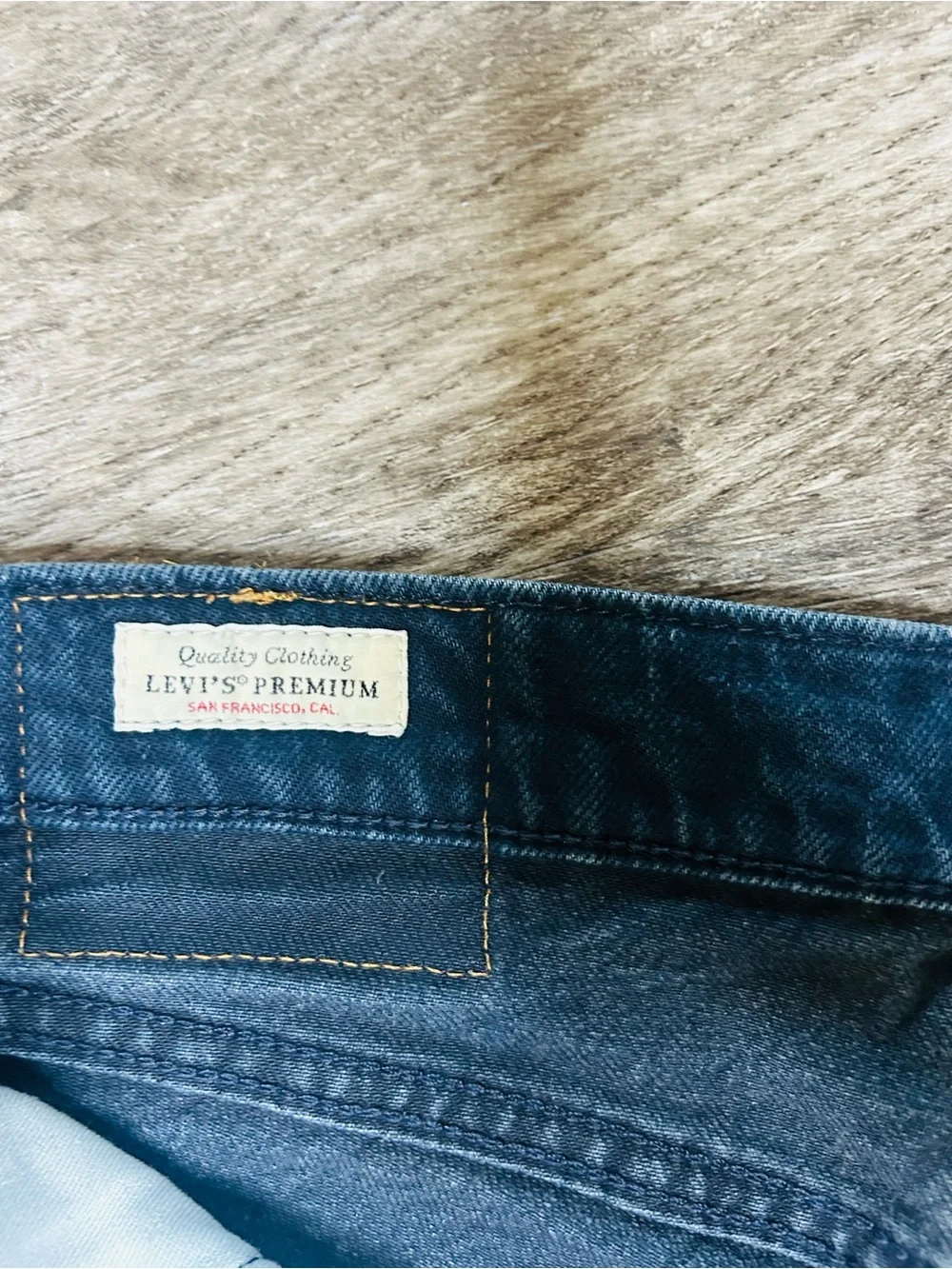 Men's Classic Straight Jeans in Dark Blue Big E